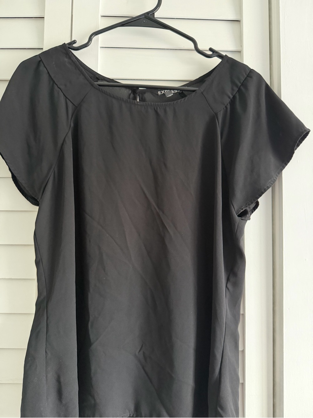 Express Black Short Sleeve Blouse